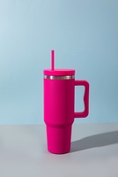 Gobelet isotherme en acier inoxydable de 40 oz, bleu ciel, fabriqué en usine, tasse à eau, pour l'extérieur, la voiture, le voyage, mug à café avec poignée