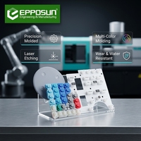 Clavier tactile en silicone conducteur OEM, boutons de commande moulés par compression, multicolores, écologiques, faciles à nettoyer, pour applications médicales et audio