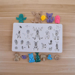 Moule à Fondant en Silicone, figurine d'animal de Zoo, pour bonbons au chocolat, pâte de gomme, en argile polymère, résine - Product Image 4