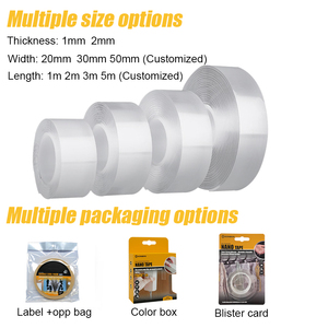 Washable Clear Sticky Tape Self Adhesive Heavy Duty Acrylic Nano Tape Reusable Double Sided Nano Tape Removable Sticky Strip - Product Image 2