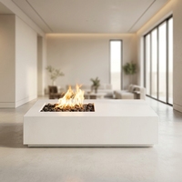 Cheminée d'intérieur à gaz, Ensemble de meubles, Table de foyer, Cheminée de table au bioéthanol, Table de foyer, Table de bar en marbre