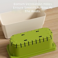 Pot de culture double couche pour légumes, grande capacité, pour balcon familial, idéal pour les personnes paresseuses, pot auto-arrosant
