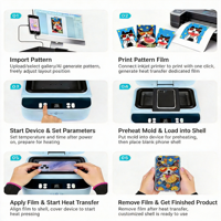 Four de sublimation 3D, presse à chaud pour coques de téléphone, vente en gros, coque de téléphone mobile, technologie de transfert de film sous vide, machine d'impression