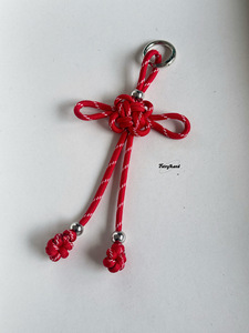 Noeud chinois tissé à la main cordon <span class=keywords><strong>porte</strong></span>-bonheur <span class=keywords><strong>macramé</strong></span> <span class=keywords><strong>porte</strong></span>-clés téléphone sac lanière chaîne personnalisée tissé noué bonne chance décoration suspendue - Product Image 2