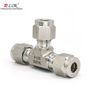 מכשיר לחץ גבוה tee 3 דרך צינור מחבר 316 צינור נירוסטה 3/8 נירוסטה - Product Image 5