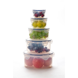 5 Trong 1 Hình Dạng Tròn Nhựa Tươi Giữ Hộp Lưu Trữ/Takeaway Thực Phẩm Lưu Trữ Container - Product Image 4