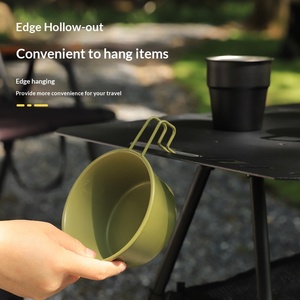 Outdoor Aluminum Ultra-light <b>Foldable</b> Portable Camping <b>Picnic</b> <b>Table</b> with Height Adjustable Feature - Product Image 4