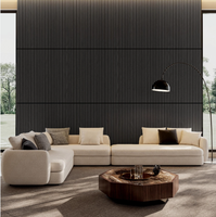 Panneau mural acoustique à lattes en MDF mélaminé ignifuge de luxe à NRC élevé pour l'isolation acoustique des halls d'hôtel et des bureaux