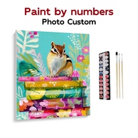 Kit de Peinture par Numéros Personnalisé avec Photos, Livres et Écureuils – Kit de Peinture DIY pour Décoration Murale à Domicile, Vente en Gros et Dropshipping