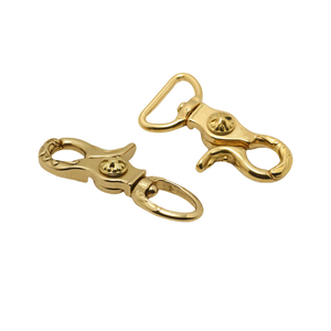 Klip Lobster Putar Kuningan Soulwin untuk Kalung Anjing dengan Pengait Tas dan Gesper Pengunci SWLB020 Lapisan Antioksidasi 1 # -8 # - Product Image 4