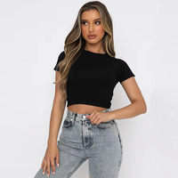 T-shirts à manches courtes personnalisés avec logo, t-shirts basiques sexy, t-shirts courts pour femmes, chemises blanches pour femmes
