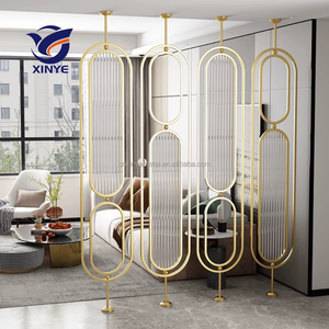 יצרן מותאם אישית סגלגל מתלה זכוכית מתכת מנתקת מחיצת לוח נירוסטה מסגרת נירוסטה & חוצץ חדר - Product Image 5