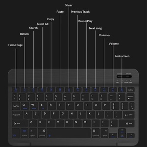Clavier sans fil silencieux rechargeable, <span class=keywords><strong>mini</strong></span> clavier universel BT pour <span class=keywords><strong>iPad</strong></span>, iPhone, tablette, ordinateur portable - Product Image 5