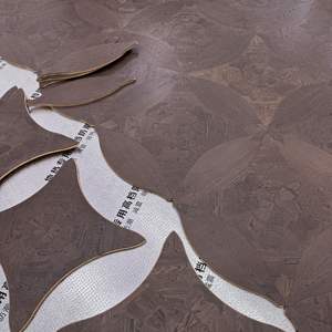 <span class=keywords><strong>Parquet</strong></span> moderne européen Princess Anne, marron foncé, médaillon divisé, placage de chêne, écologique, système de clic, qualité AB, villa, chambre à coucher - Product Image 1