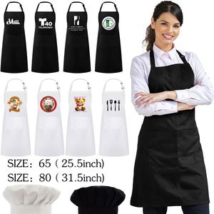 Custom Logo Plain Bib <b>Aprons</b> with 2 Pockets Adjustable Neck Strap Extra Large Long Ties Cooking <b>Kitchen</b> <b>Apron</b> for Women Men - Product Image 1