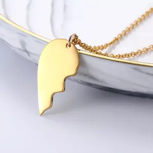 Collar de corazón roto para parejas, mejores amigos, Forever