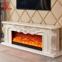 325S F1-A Meuble de salon décoratif d'intérieur avec flamme électrique et décor de cheminée