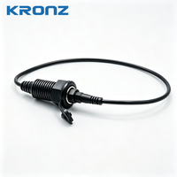 KRONZ Plaque murale audio stéréo TRS 3,5 mm étanche à la poussière avec fixation par vis filetée, câble mâle-femelle encastré 400 mm