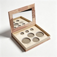 Boîte de palette d'ombres à paupières personnalisée en usine, en papier couché, impression couleur, boîte vide pour pigments, emballage de poudre de maquillage et de fard à joues, vente en gros
