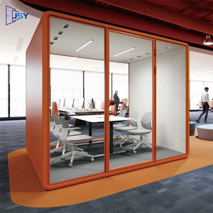 Salle de réunion insonorisée privée, cabine de réunion multi-personnes personnalisable, cabine téléphonique, espace de travail flexible à montage rapide - Product Image 1