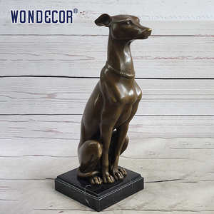 Wondecor Kim Loại Lớn động vật trang trí săn bắn Con Chó Đồng điêu khắc - Product Image 4