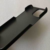 Coque rigide en cuir noir uni pour iphone 16 15 14 13 12 11X6 7 8 Plus housse de téléphone en plastique vide brut