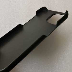 Cubierta de cuero negro liso duro PC Shell para <span class=keywords><strong>iPhone</strong></span> 16 15 14 13 12 11X6 7 <span class=keywords><strong>8</strong></span> Plus funda de teléfono de plástico vacío crudo - Product Image 4