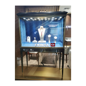 Hộp Trưng Bày Sang Trọng Cho Cửa Hàng Trang Sức Tủ Trưng Bày Kính Cửa Sổ Tủ Trưng Bày Trang Sức Kim Loại Nhà Sản Xuất Tùy Chỉnh - Product Image 1