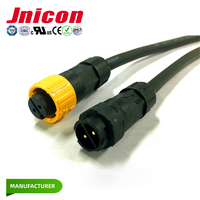 Connecteurs à sertir de fil électrique à épissure rapide IP68 Connecteur étanche filaire à 3 broches à verrouillage à vis M16