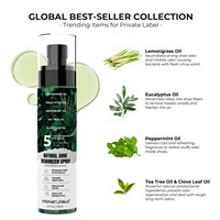Spray désodorisant naturel pour chaussures d'extérieur, éliminateur d'odeurs tenaces, spray citron eucalyptus ODM