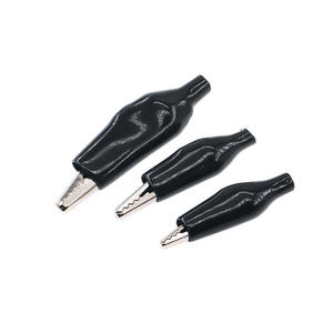 Plastic Boot Rated Electrode crocodile alligator <b>Clip</b> Metal Brass test Leads Set Probe alligator <b>Clips</b> - Product Image 4