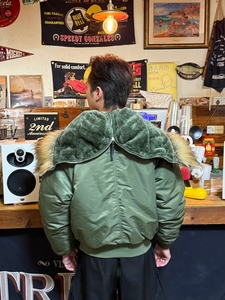 Blouson aviateur rétro américain N2B avec col en fourrure pour <span class=keywords><strong>homme</strong></span> et femme, <span class=keywords><strong>court</strong></span>, épais, à capuche, adapté à l'automne et à l'hiver, blouson de vol, <span class=keywords><strong>parka</strong></span> - Product Image 5