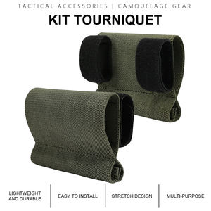 Pochette tactique pour garrot, vert Ranger, avec bande élastique, fixation auto-agrippante, camouflage, support tactique pour garrot - Product Image 2