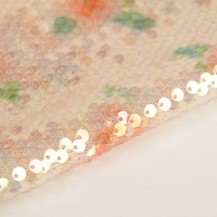 Nouveau Design Applique Broderie Partout Coloré Brillant Sequin Mesh Tissu pour Robe