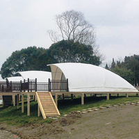 Nouvelle conception tendance, abri de glamping de luxe pour complexe hôtelier en plein air, tente dôme de camping style Star Safari, prix fabricant pour hôtels