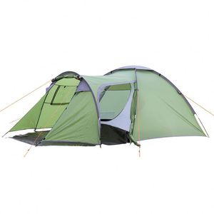 All-Season Unisex Double-Layer Family Camping <b>Tent</b> 1-Bedroom 1-Living Room Side Door Manual Folding Rainproof Silver Coated - Product Image 3