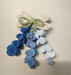 Portachiavi all'ingrosso 2025 con farfalla all'uncinetto, fiore di orchidea, ciondoli a forma di <span class=keywords><strong>campanula</strong></span> lavorati a maglia, ornamento da appendere usa e getta - Product Image 2