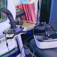 Simulateur de vol d'hélicoptère et d'avion VR 9D commercial, construction en métal et fibre de verre, utilisation en intérieur, parcs d'aventure, centre commercial