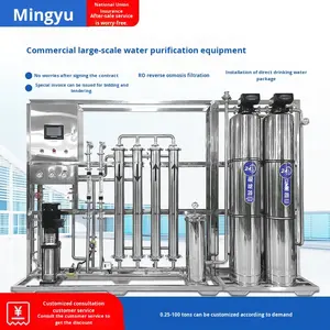 เครื่องกรองน้ำเชิงพาณิชย์และอุตสาหกรรม 0.25 0.5 ตัน 1 ตัน 100 ตัน อุปกรณ์น้ำบริสุทธิ์ ระบบกรองน้ำแบบออสโมซิสผันกลับ (RO) - Product Image 3