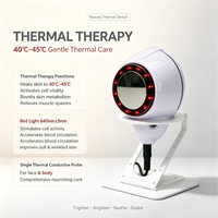 Martillo Térmico Infrarrojo, Dispositivo de Calor Facial, Masajeador con Luz Roja, Máquina de Calor para la Piel, para Salón de Belleza