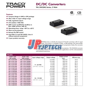 Hochwertiger Strommodul THL3-4813WI DC-DC-Wechselrichter TRACOPOWER THL34813WI