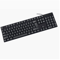 Clavier USB filaire 104 touches avec disposition russe, espagnole, arabe et française pour l'exportation