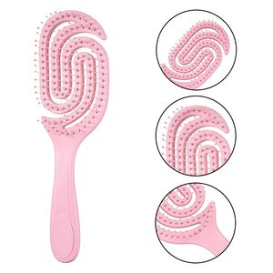 Brosse démêlante Flexi-Control Vent avec poils en nylon et manche en plastique noir/argent métallisé, grande taille - Product Image 1