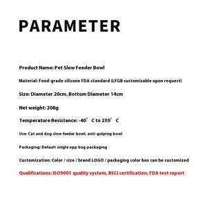 ODM&amp;OEM Eco-Friendly Silicone Pet Bowl Anti-Choking Anti-Slip Slow Eatmeal <strong>Dog</strong> and Cat Bowl for Outdoor Use - Product Image 1