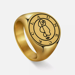 R065 Samael Sigil Lilith regina della notte simbolo talismano amuleto gioielli Laser inciso anelli in acciaio inossidabile - Product Image 4