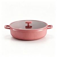 Poêle à frire en céramique antiadhésive 20/24/28 cm, poêle de cuisson en métal, poêle de chef légère en aluminium, sans PFOA, compatible avec les cuisinières à induction, fabrication OEM
