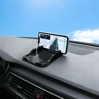 Tapis antidérapant double compartiment en PU pour tableau de bord de voiture, support de téléphone résistant à l'usure, tapis de rangement pour console centrale de voiture pour petits objets