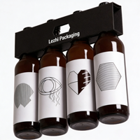 Karton Bierflaschenträger Box für 4 oder 6 Flaschen mit Individuellem Logo Wasserflaschenhalter