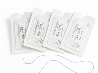 Nouvelle Suture Stérile en Acide Polyglycolique Sprout EO XY-POX05, Fil Absorbable Tressé 75cm USP 7-0 pour Chirurgie Vétérinaire Animale