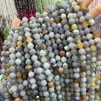 Perles d'agate du Botswana à facettes naturelles en gros pierre précieuse de coupe de diamant pour l'artisanat de bijoux perles en vrac